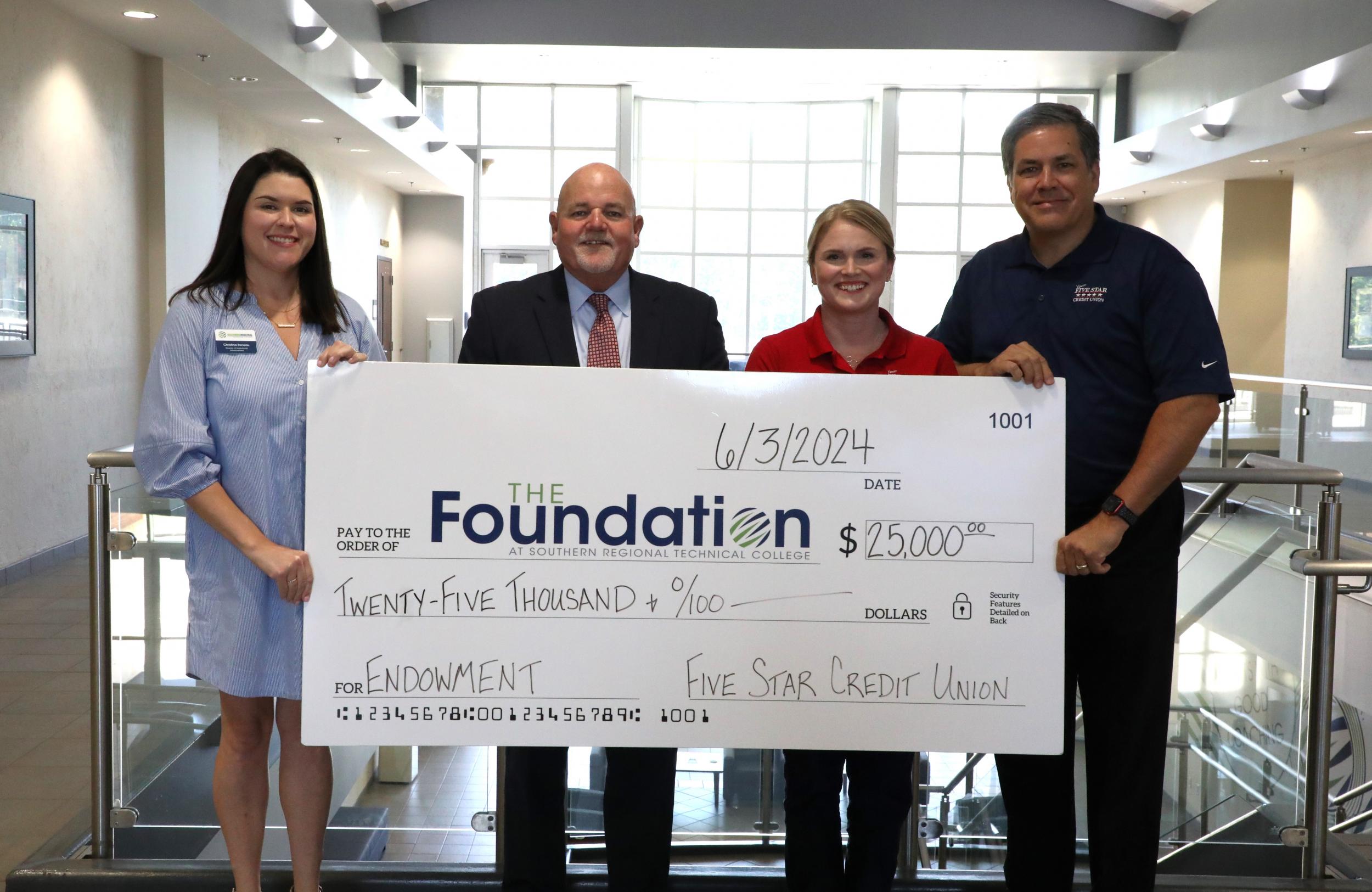 Photo for Five Star Credit Union Endows New Scholarship for Southern Regional Technical College Students